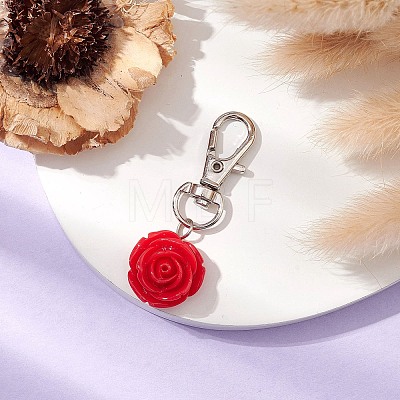 Rose Resin Pendant Decoration KEYC-JKC00822-1