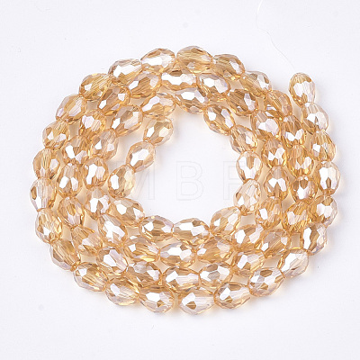 Electroplate Glass Beads Strands EGLA-T013-05J-1