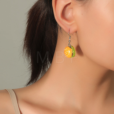 Iron Resin Dangle Earrings for Women WG01F65-04-1