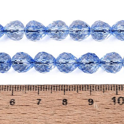Crackle Transparent Glass Beads Strands GLAA-N068-04A-02-1