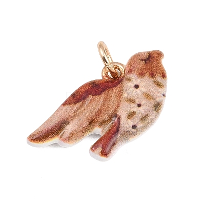 Brass Enamel Pendants ENAM-I087-03B-1