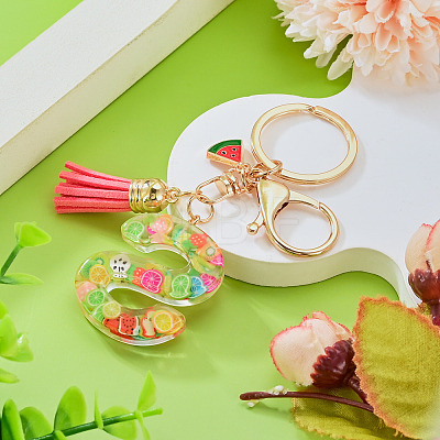 Fruit Series Letter Resin Keychains KEYC-TAC0033-02S-1
