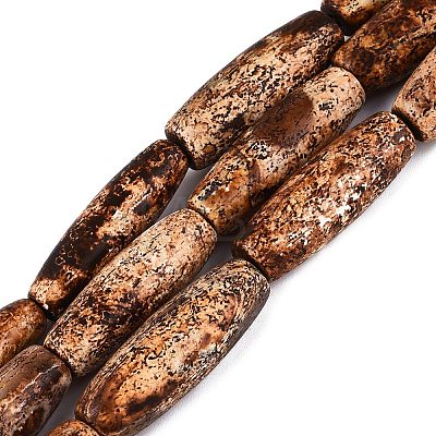 Natural Tree Bark Agate Beads Strands G-Q606-23A-1