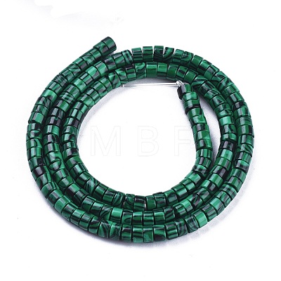 Synthetic Malachite Beads Strands G-F631-A39-1