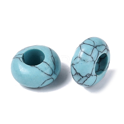 Dyed Synthetic Turquoise European Beads G-N359-17A-15-1