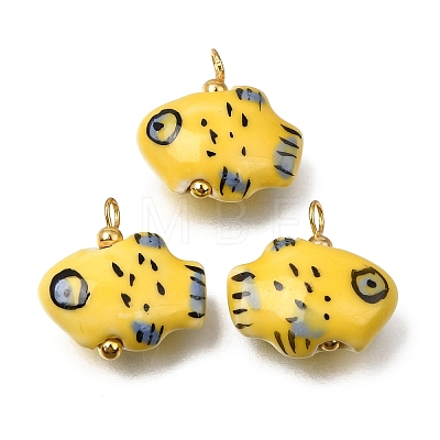 Handmade Porcelain Pendants PR-CBA0027-10G-04-1