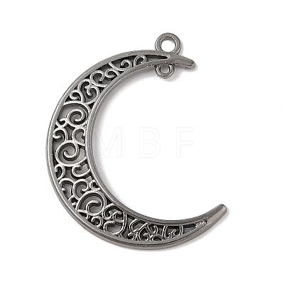 Tibetan Style Alloy Hollow Moon Links LS-TIBEP-5312-B-FF-1