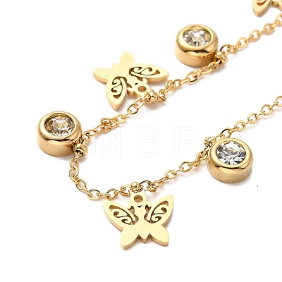 PVD Vacuum Plating 304 Stainless Steel Stud Earring and Pendant Necklace Set LS-SJEW-C002-01C-G-1