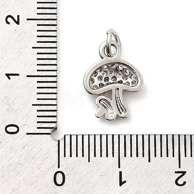 Brass Micro Pave Cubic Zirconia Charms KK-C134-30P-1