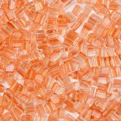 Transparent Spray Painted Glass Seed Beads SEED-L011-10A-08-1