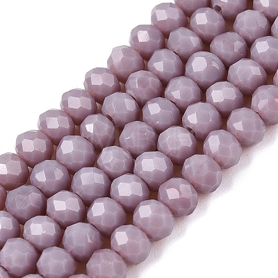 Opaque Solid Color Imitation Jade Glass Beads Strands EGLA-A044-P4mm-D13-1