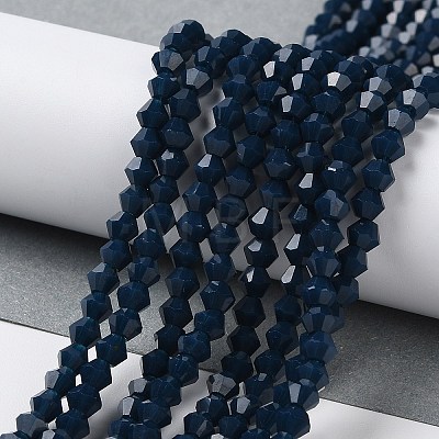 Opaque Solid Color Imitation Jade Glass Beads Strands GLAA-F029-P4mm-09-1