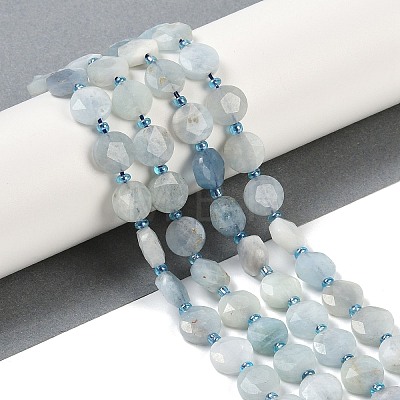 Natural Aquamarine Beads Strands G-C116-A22-01B-1