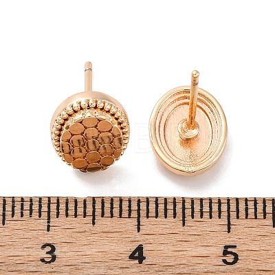 Brass Stud Earrings EJEW-D288-06G-1