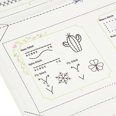 DIY Embroidery Stitch Book Kit for Beginners FB-CBA112E-01-1