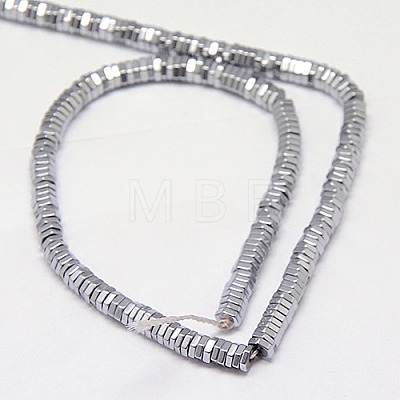 Electroplate Non-magnetic Synthetic Hematite Beads Strands G-J165-3mm-08-1