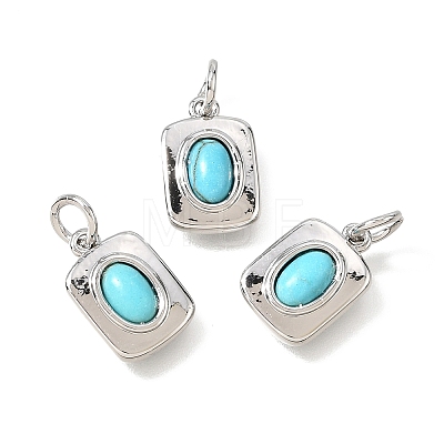 Synthetic Turquoise Pendants KK-N289-02P-1