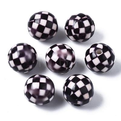 Opaque Printed Acrylic Beads MACR-S271-12mm-24-1