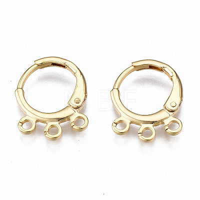 Brass Huggie Hoop Earring Findings KK-N233-082-NF-1