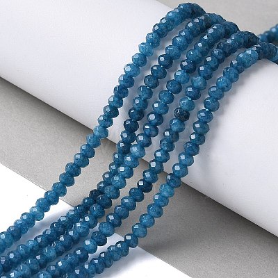 Dyed Natural Malaysia Jade Rondelle Beads Strands G-E316-2x4mm-54-1