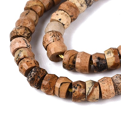 Natural Picture Jasper Beads Strands G-Q606-46A-14-1
