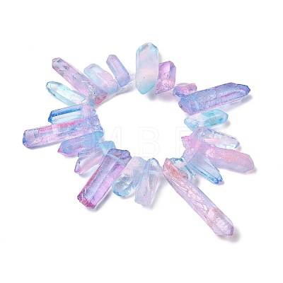 Two Tone Natural Quartz Crystal Beads Strands G-Z131-K01-01-1