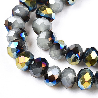 Electroplate Glass Beads Strands EGLA-A034-J6mm-S06-A-1