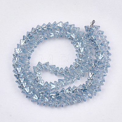 Electroplate Glass Beads Strands EGLA-T017-02-1