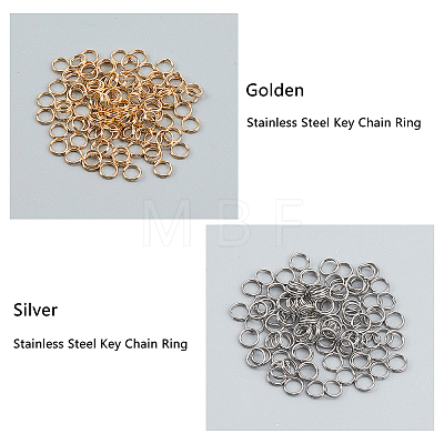 Unicraftale 304 Stainless Steel Split Rings STAS-UN0006-03-1
