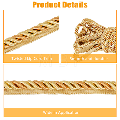 12.5M Polyester Twisted Lip Cord Trim OCOR-WH0071-90A-1