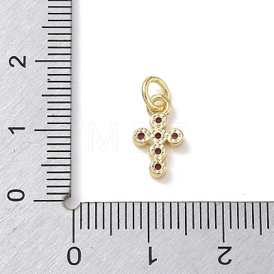 Brass Micro Pave Cubic Zirconia Charms KK-L268-015G-B09-1