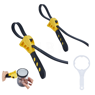 SUPERFINDINGS 1Pc Plastic Filter Bottle Wrench & 2Pcs Adjustable Wrench TOOL-FH0001-67-1