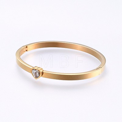 304 Stainless Steel Bangles BJEW-P222-08G-1