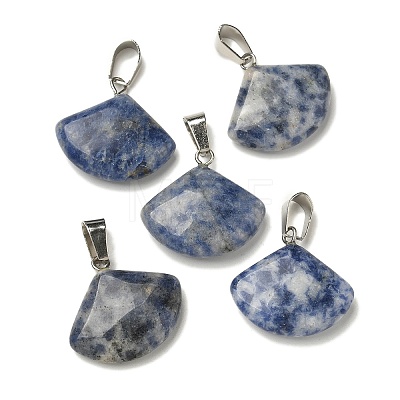 Natural Blue Spot Jasper Pendants G-Z067-05P-04-1