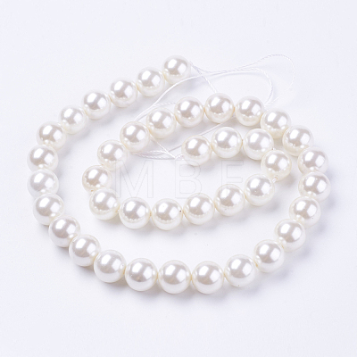 Shell Pearl Beads Strands BSHE-L035-6mm-I13-1