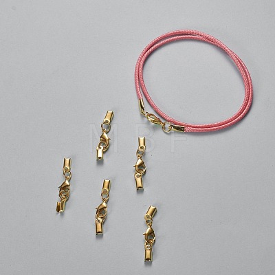 Brass Clip Ends With Lobster Claw Clasps KK-YW0001-06-1