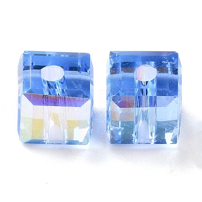 Electroplate Transparent Glass Beads EGLA-B003-01A-01-1