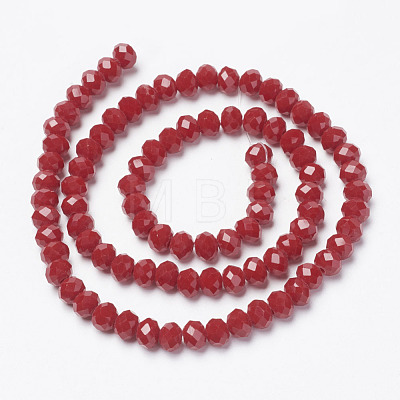 Opaque Solid Color Glass Beads Strands X-EGLA-A034-P6mm-D02-1