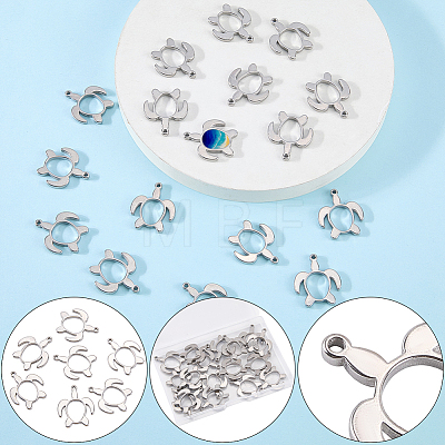 20Pcs Stainless Steel Pendants STAS-SC0021-05-1