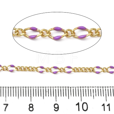 Brass Enamel Figaro Chains CHC-L053-09G-08-1