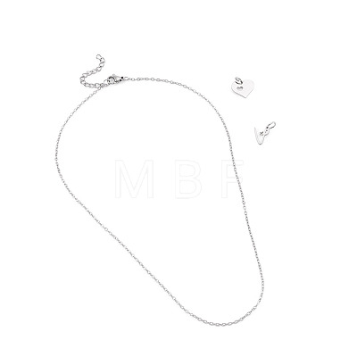1Pc 304 Stainless Steel Cable Chain Necklaces NJEW-TA0001-24V-1