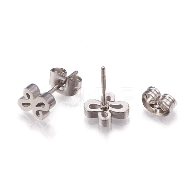 304 Stainless Steel Stud Earrings EJEW-N045-07P-1