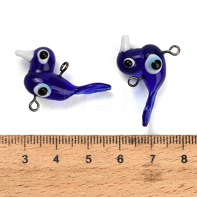 Handmade Lampwork Connector Charms LA-CBA1426-03B-02-1