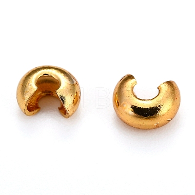 Brass Crimp Bead Covers KK-I681-13A-1