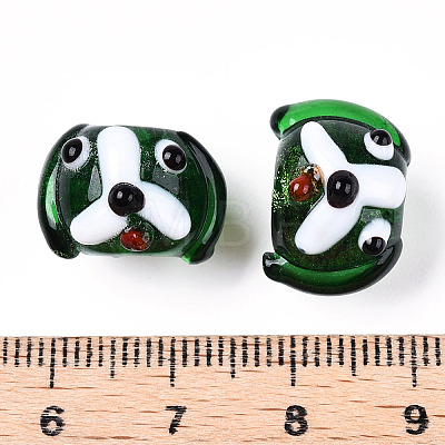 Handmade Gold Sand Lampwork Beads LAMP-L079-03C-1
