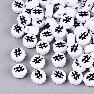 Opaque Acrylic Beads SACR-Q001-10B-1