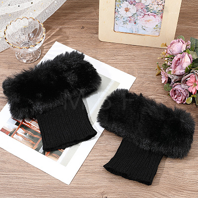 Acrylic Fiber Woolen Yarn Socks Leg Cover AJEW-WH20018-149B-1