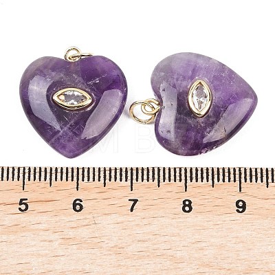 Natural Amethyst Pendants G-Z134-04E-1
