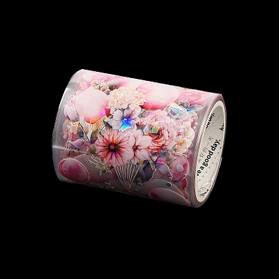 Flower PET Waterproof Stickers STIC-P015-A01-1