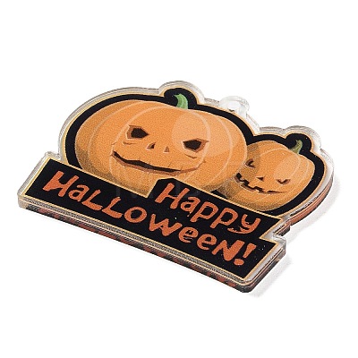 Halloween Theme Double Sided Printed Acrylic Pendants OACR-Z023-02C-1